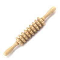 2Pcs Hot Wood Wheel Massage Roller Stick Body Trigger Point Massager Leg Muscle Pain Relief Therapy Tool Gift