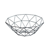 2Pcs Kitchen Container Bowl Metal Wire Basket Drain Rack Fruit Vegetable Storage Holder Snack Tray Table