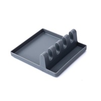 2Pcs Kitchen Heat Silicone Spoon Multi-Slot Design Cooking Utensil Holder Tools Kit 02 Coloe