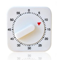 2Pcs Kitchen Timer 60 Minutes Mechanical Timer Reminder Kitchen Cook Alarm Tool White Plastic Kitchen Cooking Timer Kitchen Tools