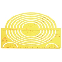 2Pcs Large Ellipse Big Oval Semi Elliptical Shape Template Kt Soft Plastic Ruler Drawing Board