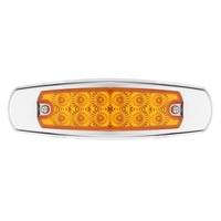2PCS LED Clearance Yellow Light 12 LEDs 24V 6000K Heavy Truck Side Lamp for Peterbilt