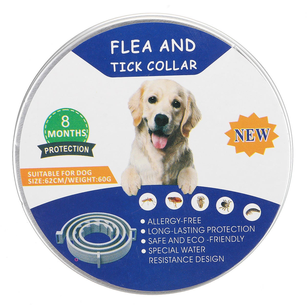 2Pcs Mosquito Repellent Collar Cats Teddy Preventing Flea Ring Anti-Lice Pet 01 Type
