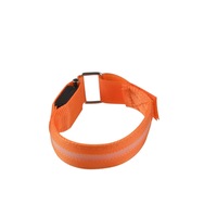 2Pcs Orange Nylon Night Sports Led Armband Light Bracelet Specification:Battery Version