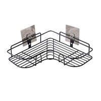 2Pcs Punch Free Corner Bathroom Shelf Frame Installation Iron Storage Kitchen Tripod Corner Stand
