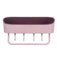 2Pcs Punch Free Plastic Bathroom Shelf Shower Gel Shampoo Holder Storage Rack Organizer Home Decoration Bathroom Accessories Xnc