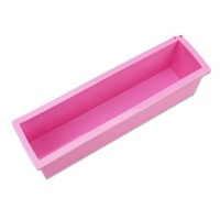 2Pcs Silicone Loaf Bread Cake Mold Soap Making Mould Biscuit Baking Tool With Wooden Box