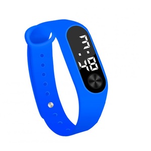 2Pcs Simple Watch Hand Ring Watch Led Sports Fashion Electronic Blue