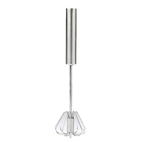 2Pcs Stainless Steel Egg Beater Manual Self Turning Whisk Semi-Automatic Egg Beater Hand Mixer Cream Blender Kitchen Baking Tools