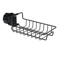 2Pcs Stainless Steel Kitchen Sink Faucet Sponge Soap Drain Rack Storage Holder Shelf Rack