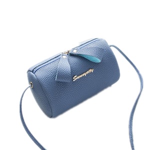 2Pcs Women Fashion Crossbody Bag Bow-Knot Round Bags Bucket Bag Blue