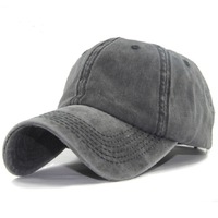 2PCS Women Solid Color Washable Purified Cotton Baseball Cap Hip Hop Hat, Size:Adjustable 55-60cm(Black)