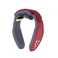 3 Heads Electromagnetic Cervical Vertebra Cervical Massage Multi-Function Neck Electric Massager Red