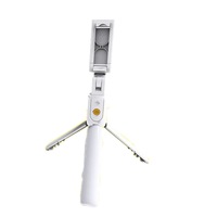 3 In 1 Wireless Bluetooth Selfie Stick For Iphone/Android/Huawei Foldable Handheld Monopod Shutter Remote Extendable Mini Tripod White