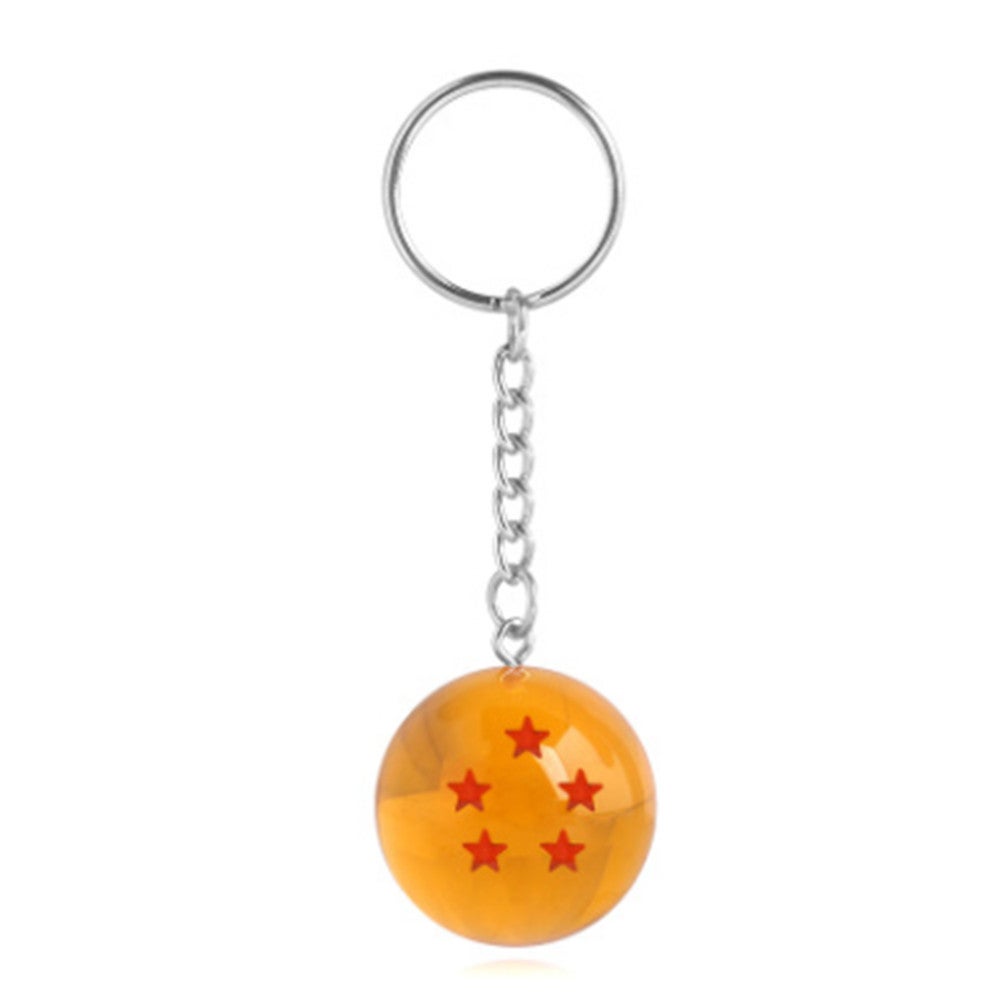 3 Pcs Anime Dragon Ball 7 Stars Balls 2.7cm PVC Figures Toys Keychain(5 star)