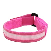 3 Pcs Outdoor Sports Led Warning Night Light Arm Lamp (Pink)