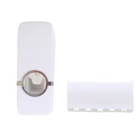 3 Set Automatic Toothpaste Dispenser With Toothbrush Holder Bathroom Water Resistant Sticky Squeezer