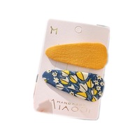 3 Set Simple Fabric Color Matching BB Clip Girls Hair Accessories