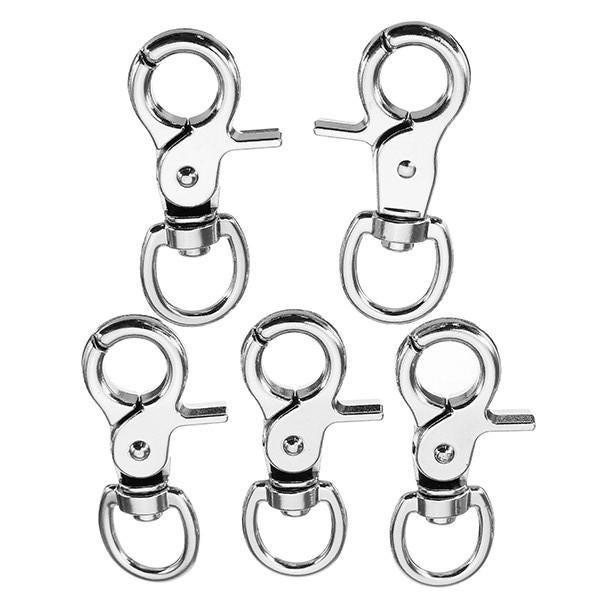 30Pcs 60Mm Silver Zinc Alloy Swivel Lobster Claw Clasp Snap Hook With 14Mm Round Ring