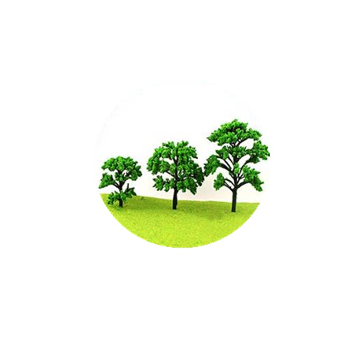 30Pcs Mini Green Trees Architecture Micro Landscape Scenery Railway Model Decorations