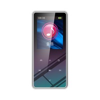 32GB M12 1.5 Inch MP4 Player LCD Display Bluetooth V4.2 800ma Battery MP3 Mini MP4 Lossless HIFI Music Vedio Player Silver with Bluetooth
