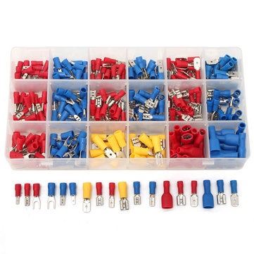 330Pcs 18 Kinds Assorted Crimp Terminals Insulated Electrical Wiring Connector