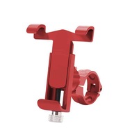 360 Degree Rotatable Aluminum Alloy Phone Bracket For Bicycle Suitable For 50-100Mm Device(Red)