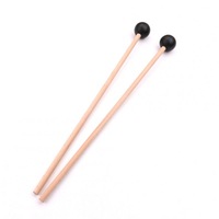 38cm Long Marimba Sticks Mallets Xylophone Piano Hammer Percussion Instrument Accessories (OPP) black