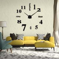 Buy 3D Diy Modern Wall Clock Silent Mirror Surface Living Room Hanging ...