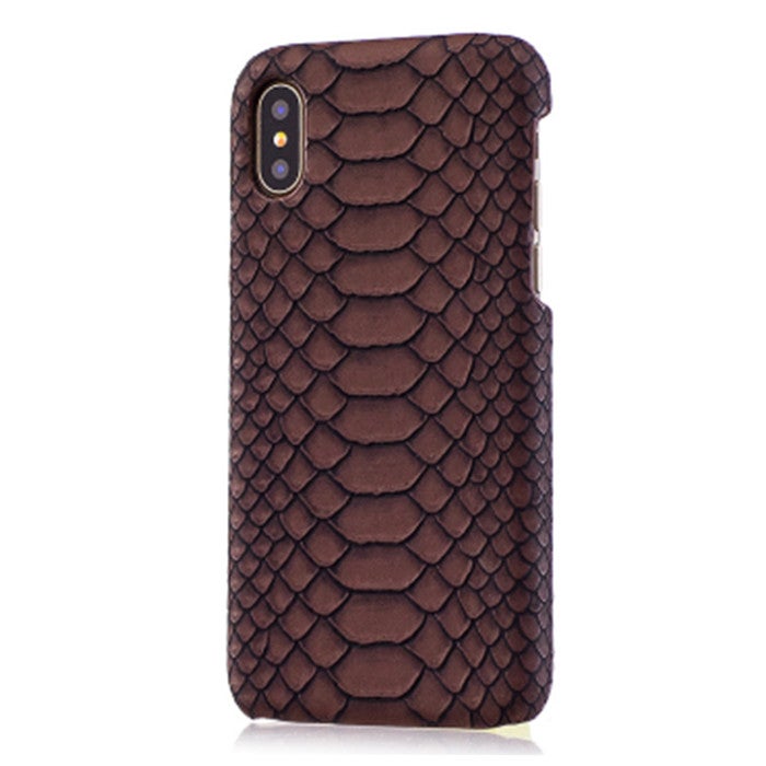 3Pc Snakeskin Texture Hard Back Cover Back Protective Case For Iphone 5(Brown)