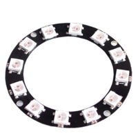 3PC WS2812B 5050 LED Smart RGB Ring 50mm 12 Bit for Arduino - Black