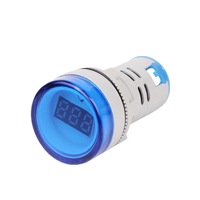 3Pcs 22Mm Ad16 Ad16-22Dsv Type 110V 220V Ac 60-500V Mini Voltage Meter Led Digital Display Ac Voltmeter Indicator Light/Pilot Lamp - White Blue