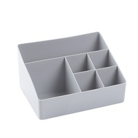 3Pcs 6 Grids Desk Makeup Organizer Cosmetic Storage Box Case Brush Lipstick Holder Skin Care Case Pen Pencial Stationery