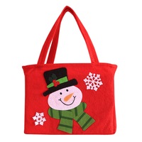 3Pcs Christmas Ornament Santa Claus Snowman Gift Candy Bag Red Stocking Xmas Tree Party Home Party Supplies