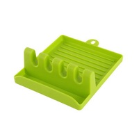 3Pcs Cooking Tools Kitchen Silicone/Pp Spoon Rest Utensil Spatula Holder Heat Resistant Storage Shelves