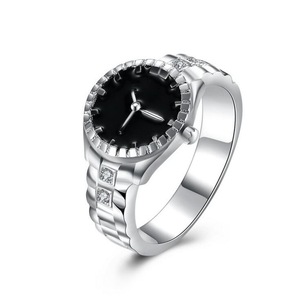 3Pcs Diamond Dial Quartz Watch Rings