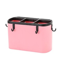 3Pcs Household Kitchen Cage Cutlery Storage Box Wall-Mounted Chopsticks Tube Storage Rack Kitchen Holder Save Space Organizer Stand