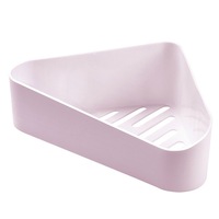 3Pcs Plastic Suction Wall Corner Bathroom Shelf Suction Rack Organizer Cup Storage Home Bathroom Kitchen Shower Wall Shelf Dropship