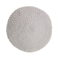 3Pcs Round Ramie Insulation Pad Solid Placemats Linen Non Slip Table Mats Kitchen Home Accessories Decoration Coaster