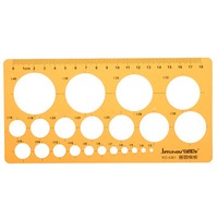 3Pcs Small Circle Round Circular Drawing Template Kt Soft Plastifc Ruler Design Drafting Stencil