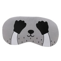3Pcs Soft Padded Sleep Travel Shade Cover Rest Relax Eye Sleeping Mask Case(Black Hand)