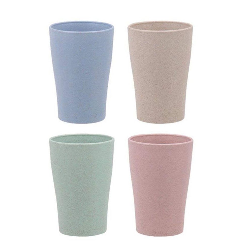 3Set Eco Friendly Healthy Wheat Straw Biodegradable Mug Cup For Water Coffee Milk Juice Tea