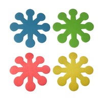 3Set Flower-Shaped Easter Pot Pan Dish Protectors Holders Anti-Scratch Pads Dividers Cup Mats Drinking Coasters
