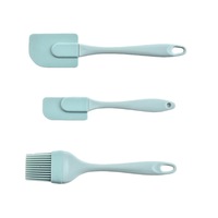 3Set Kitchen Utensils Cooking Supplies Multi Purpose Blue/Pink Cake Spatula Baking Tools Silicone/PP Non-stick
