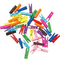 3Set Very Small Size Mini Natural Wooden Clips Photo Clips Clothespin Craft Decorations Clip
