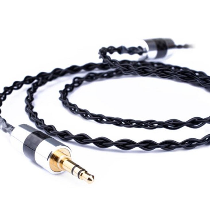 4.4 Balance + Mmcx Direct Plug Diy Single Crystal Copper Silver-Plated Earphone Upgrade Wire Length : 1.2M(Black)