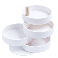 4 Layers 360�� Rotating Jewelry Earrings Bracelet Storage Box Organizer Earring Holder