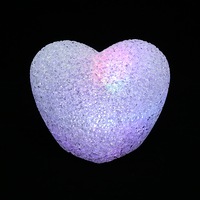4 Pcs 8cm Heart Indoor Decorative LED Night Light Romantic 3D Love Heart Valentine Day Wedding Party Decoration