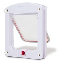 4 Way Locking Pet Door Waterproof Small Cat Window Screen Panel Security Flap Cage For Interior