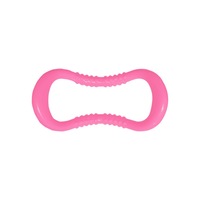 4PC PP Double Massage Point Yoga Circle Fascia Stretching Ring Pilates Resistance Ring (Pink)
